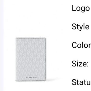 Michael Kors White Passport Wallet